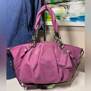 Coach Y2K Madison Sophia Satchel in Pink-berry  gathered iridescent Leather